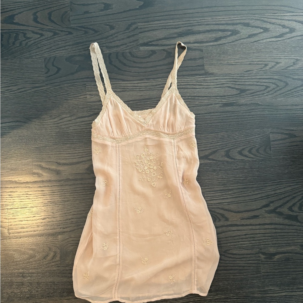 Zara Peach Lace Dress